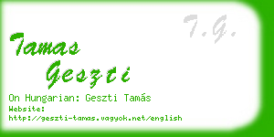 tamas geszti business card